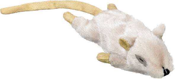 Souris en peluche  catnip 14 cm.beige