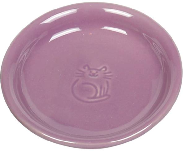Ecuelle plate en céramique. Ø 14 cm.lila
