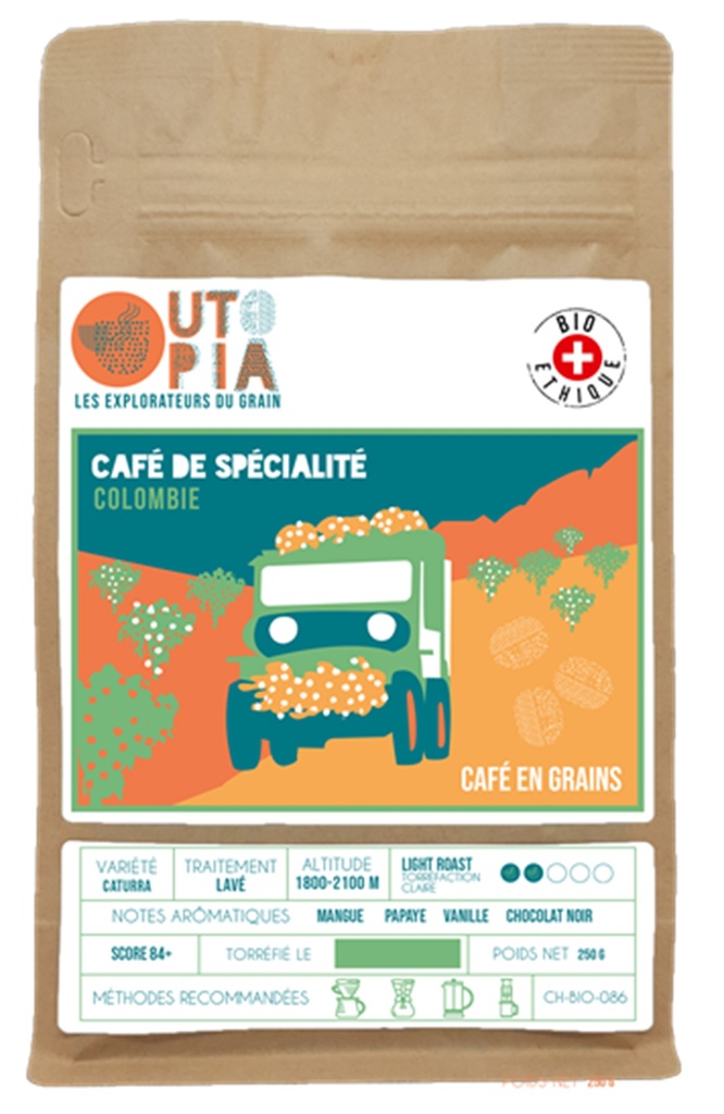 Café BIO Colombie, pour Filtres