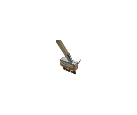 Brosse metal pour dalle emmanchée
