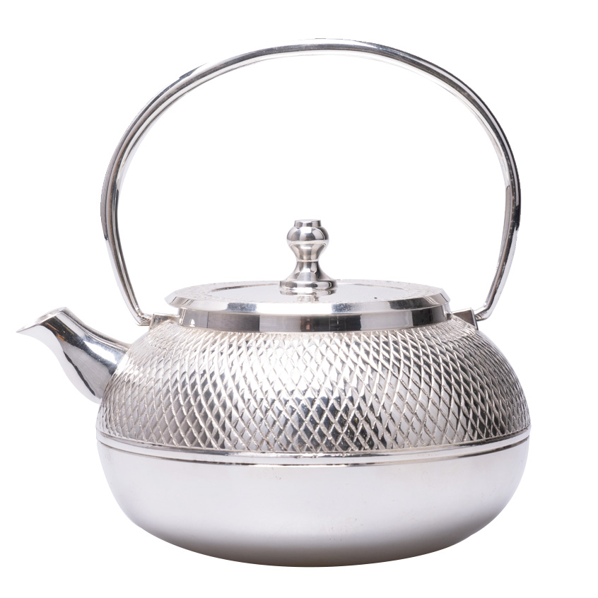 Théière argentée