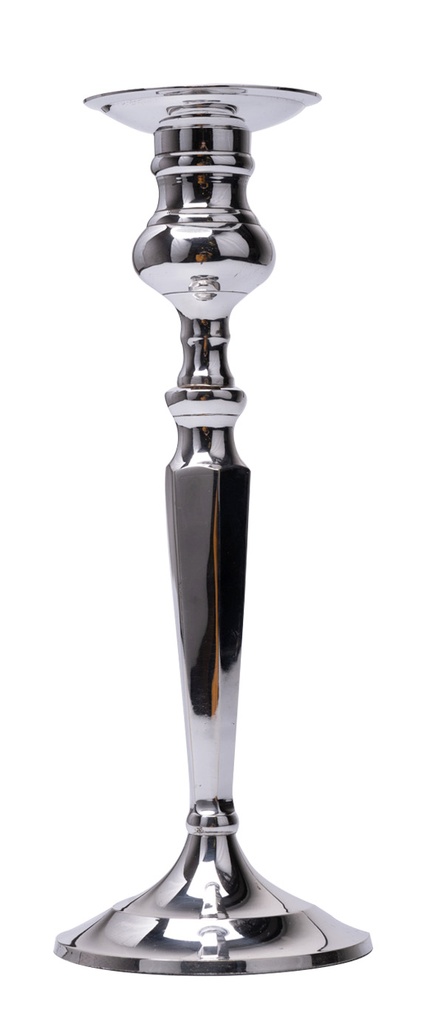 Bougeoir 1 bougie argenté