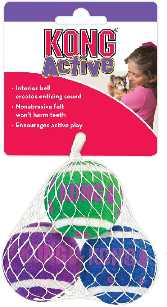 Kong Cat Tennis Balles + clochettes