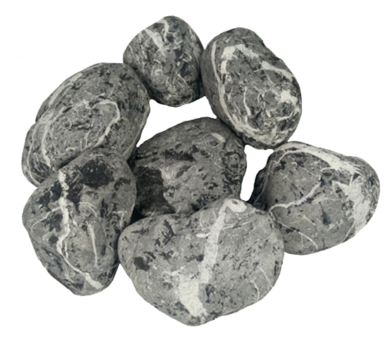 Galet Noir Zébré en Sac