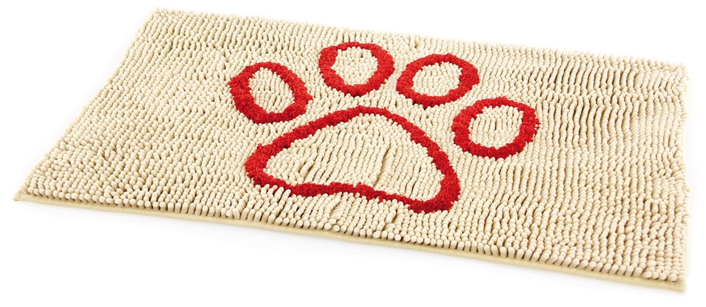 Tapis Chenille 80x50x2.5cm pat.rouge