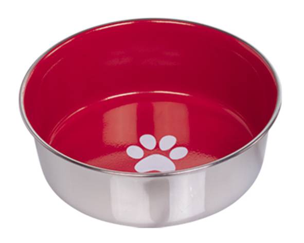 Gamelle inox Heavy Paw, rouge