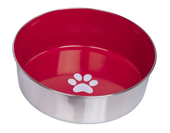 Gamelle inox Heavy Paw, rouge