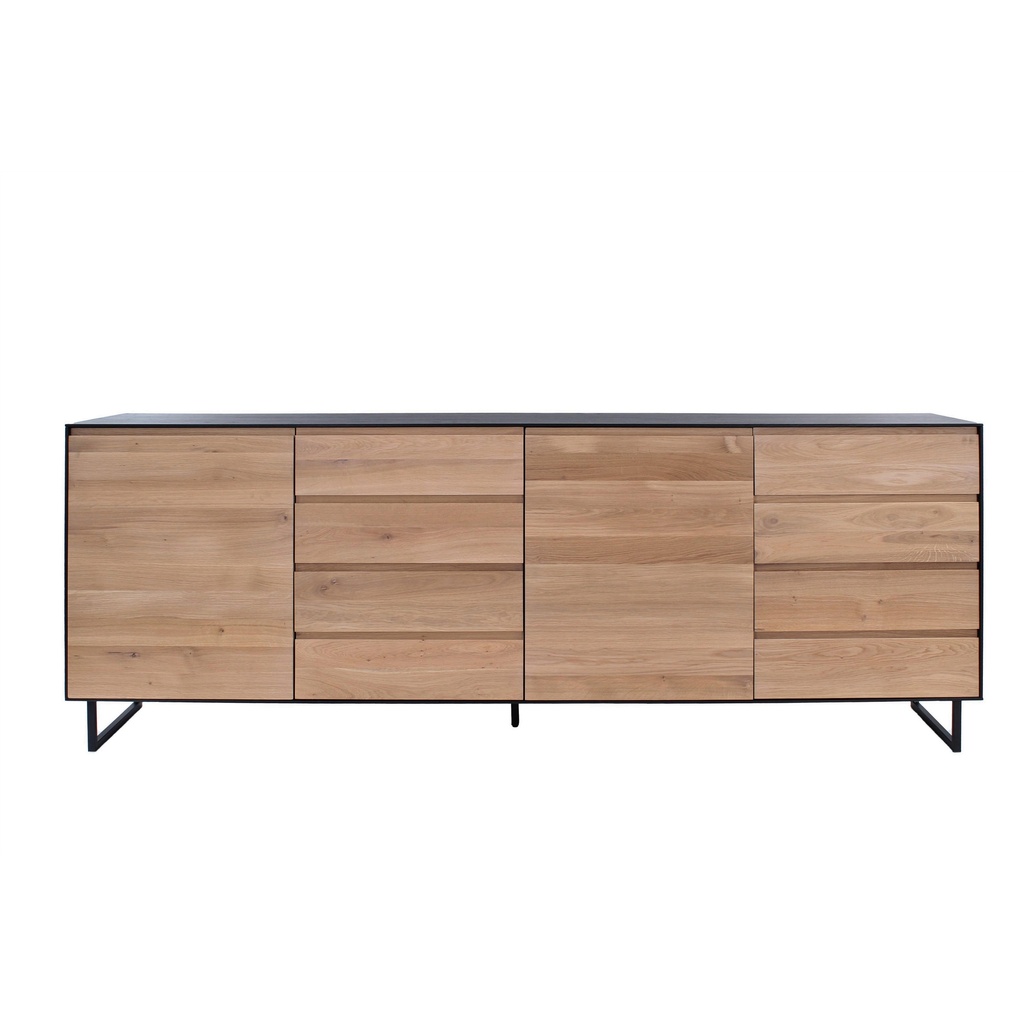 Sidebord Alexi 2 portes. 8 tiroirs