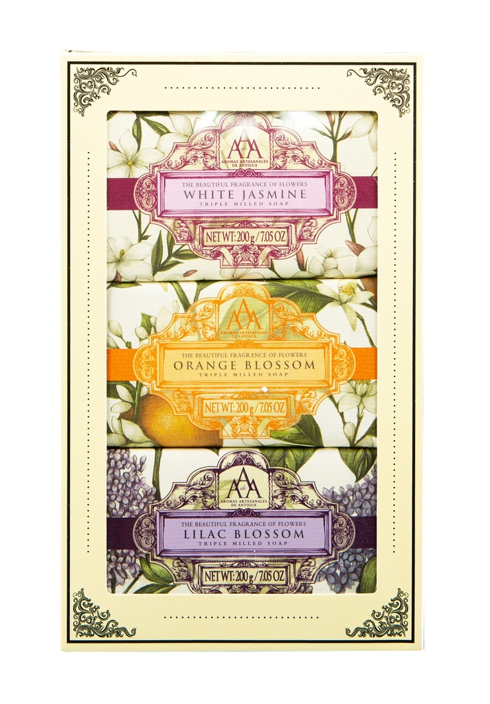Coffret 3 savons Floral 3x200gr