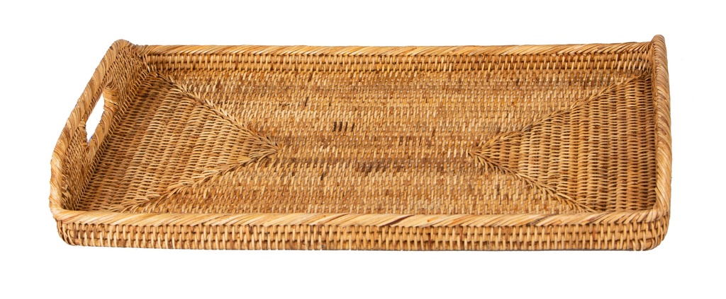 Plateau rect. rotin chic