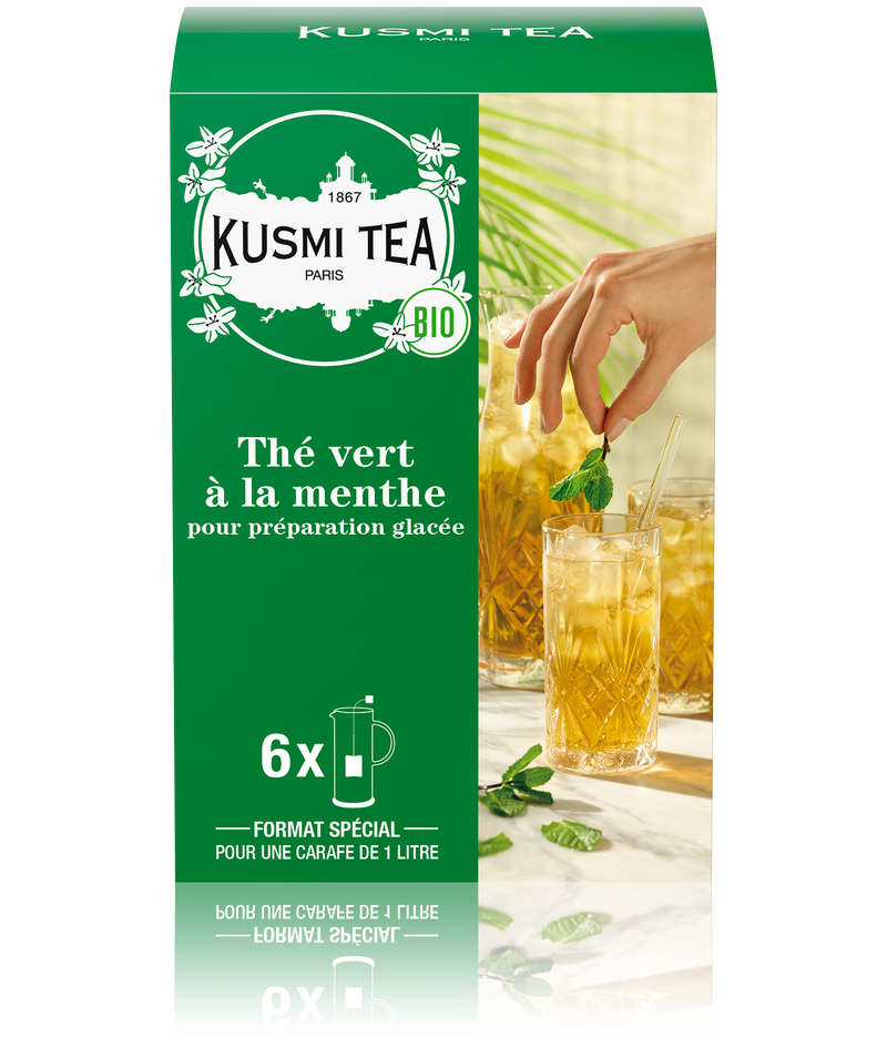Vert Menthe Bio - Etui 6 grands sachets - 48 gr