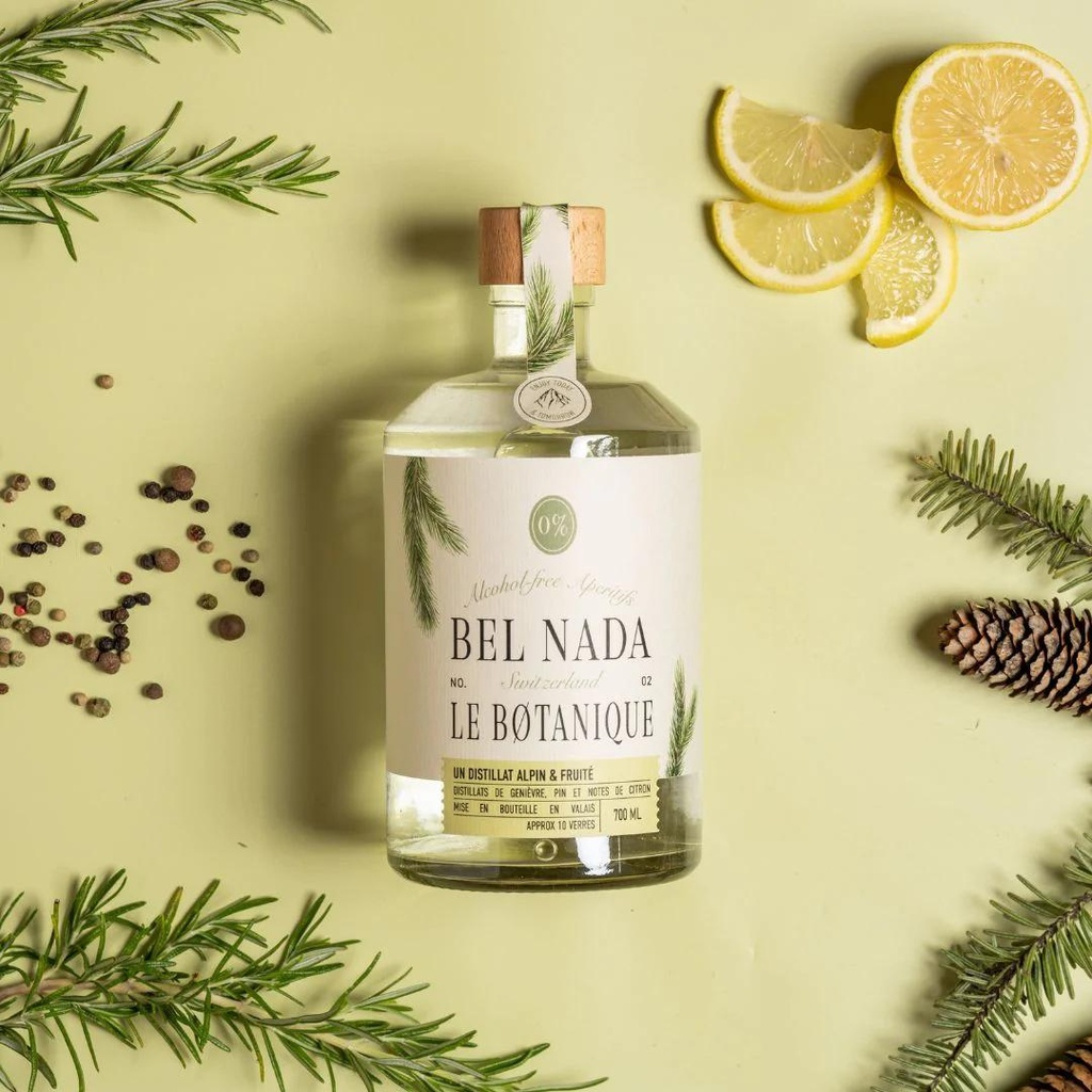 Le botanique, gin 0% alpin & citronné