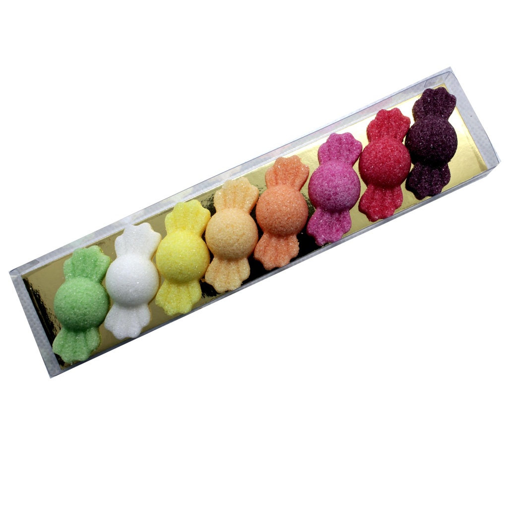 Réglette de 8 bonbons colorés