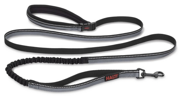 HALTI Walking laisse Jogging S, 15 mm large, 210 cm long, noir