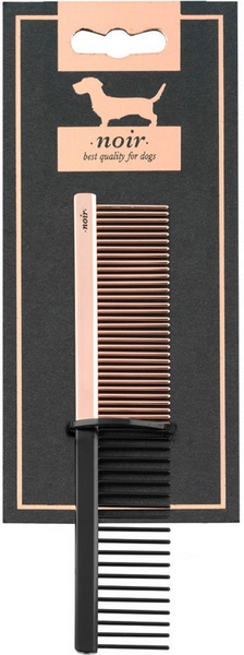 NOIR Metal peigne double 15,7 x 3 cm