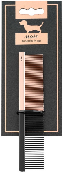 NOIR Metal peigne double 13,2 x 2,1 cm
