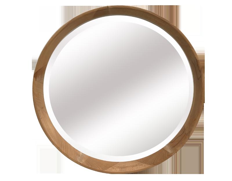 Miroir bois rond biseauté GB296C52-0