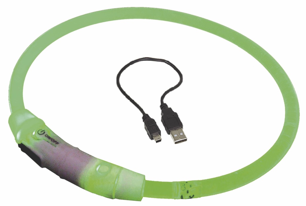 Collier LED Tube lumineux transparent Ø7mm/45cm