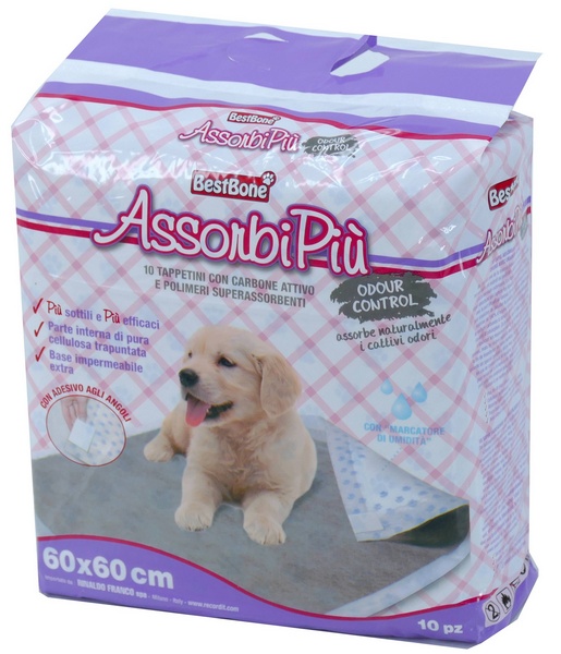 Tapis absorbants avec charbon actif, 60x 60 cm, 10 pces