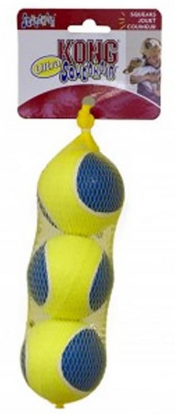Kong Ultra SqueakAir Ball M, Ø 6 cm, 3 pces,