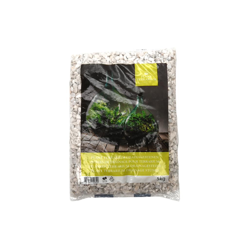 Pierres drainage terrarium blanches