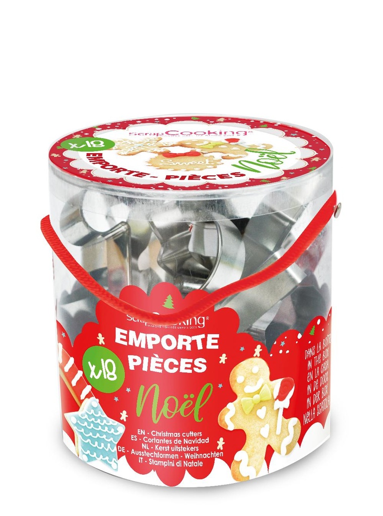 SEAU 18 EMPORTE-PIECES ACIER NOEL SCR 242004