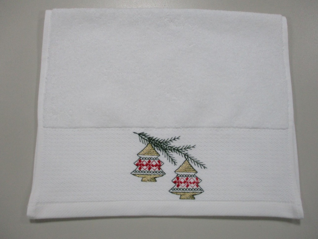 Serviette Invité Broderie Noël 30x50cm