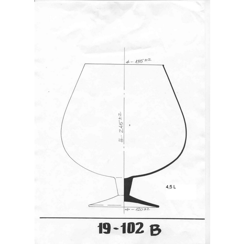 Vase sur pied verre