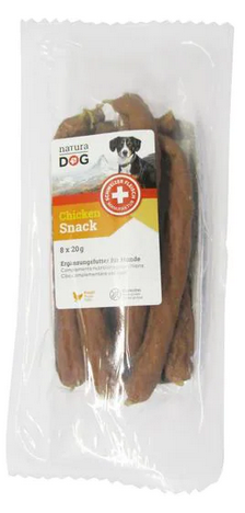 Friandises NaturaDog poulet 8x20g