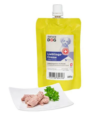 Friandises NaturaDog crème poulet 100g