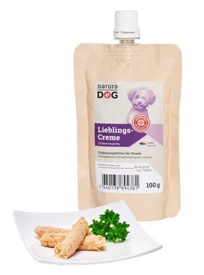 Friandises NaturaDog crème saumon 100g