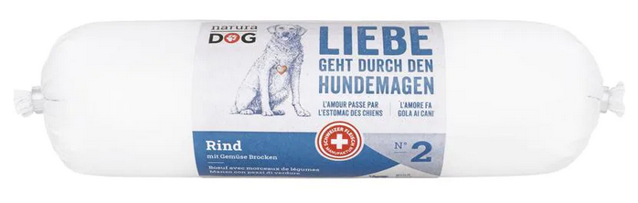 Nourriture NaturaDog Viande de boeuf aux légumes Morceaux 400g
