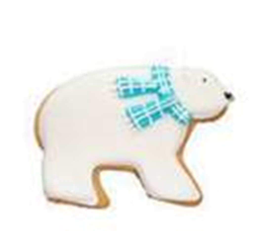 Sablé Déco Bear with scarf blue