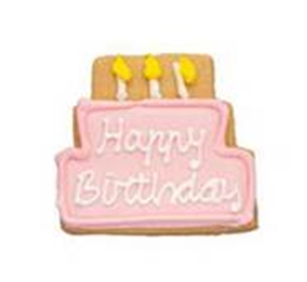 Sablé Déco Gâteau Anniversaire rose