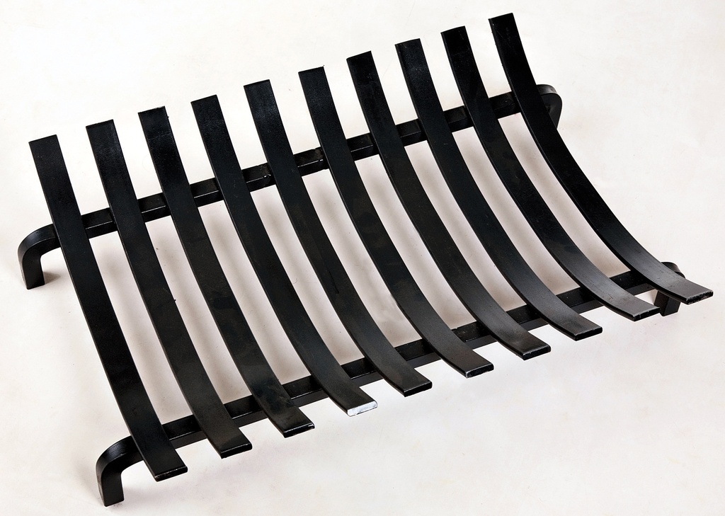 Grille à bûches 10 barres verni Noir