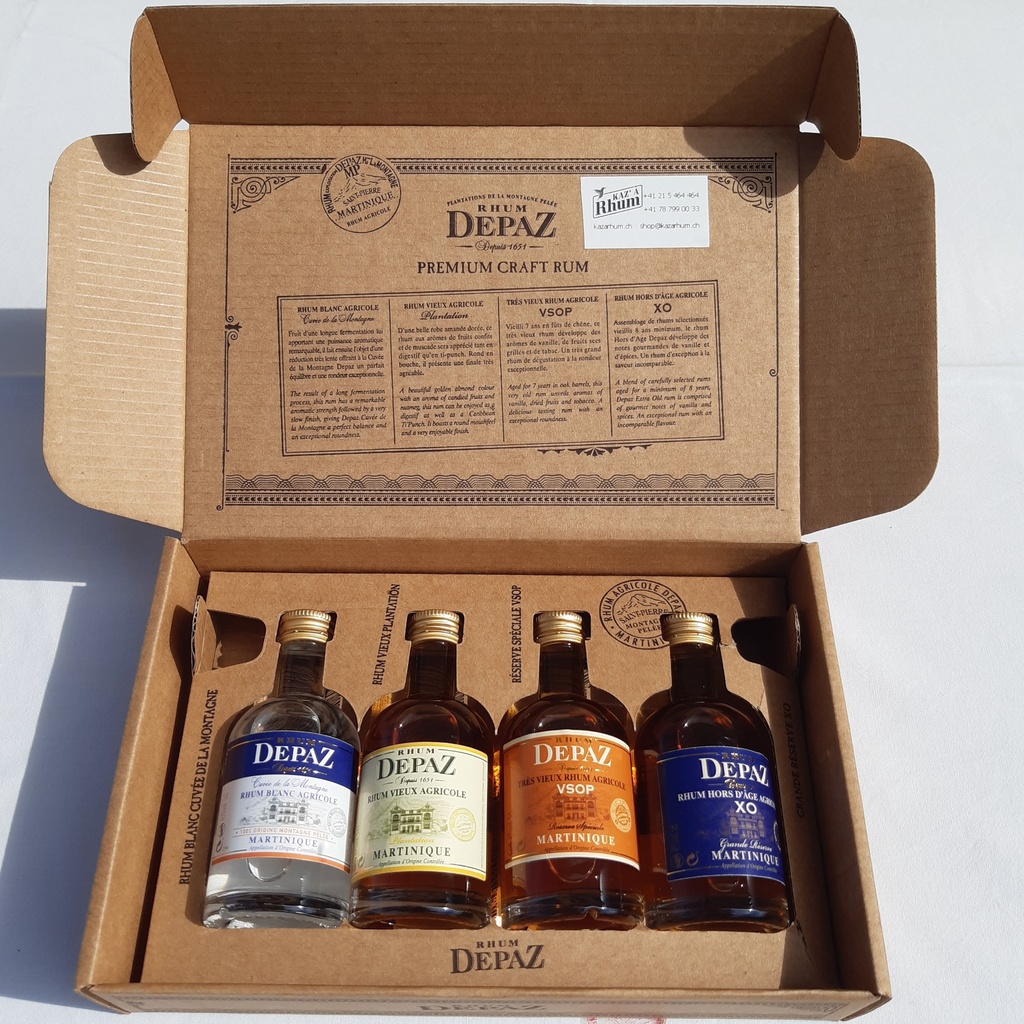 Depaz Coffret Découverte 45%, 4x05cl