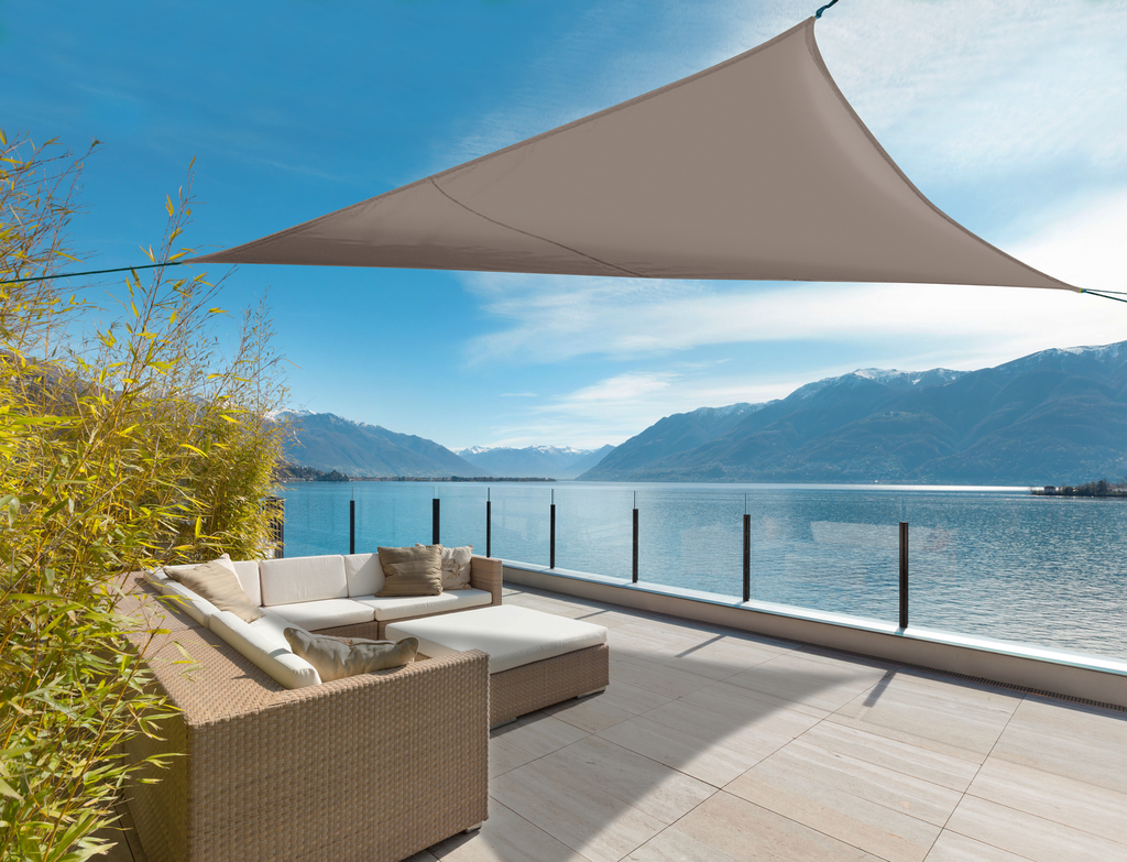 Voile d'Ombrage élastique triangulaire SUNNET KIT ELASTIC