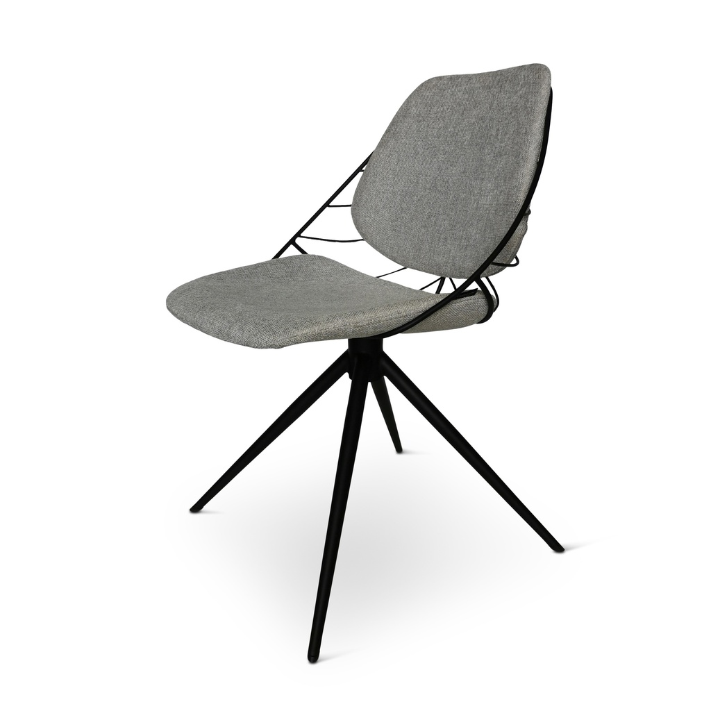 Chaise Rafael pivotante gris clair