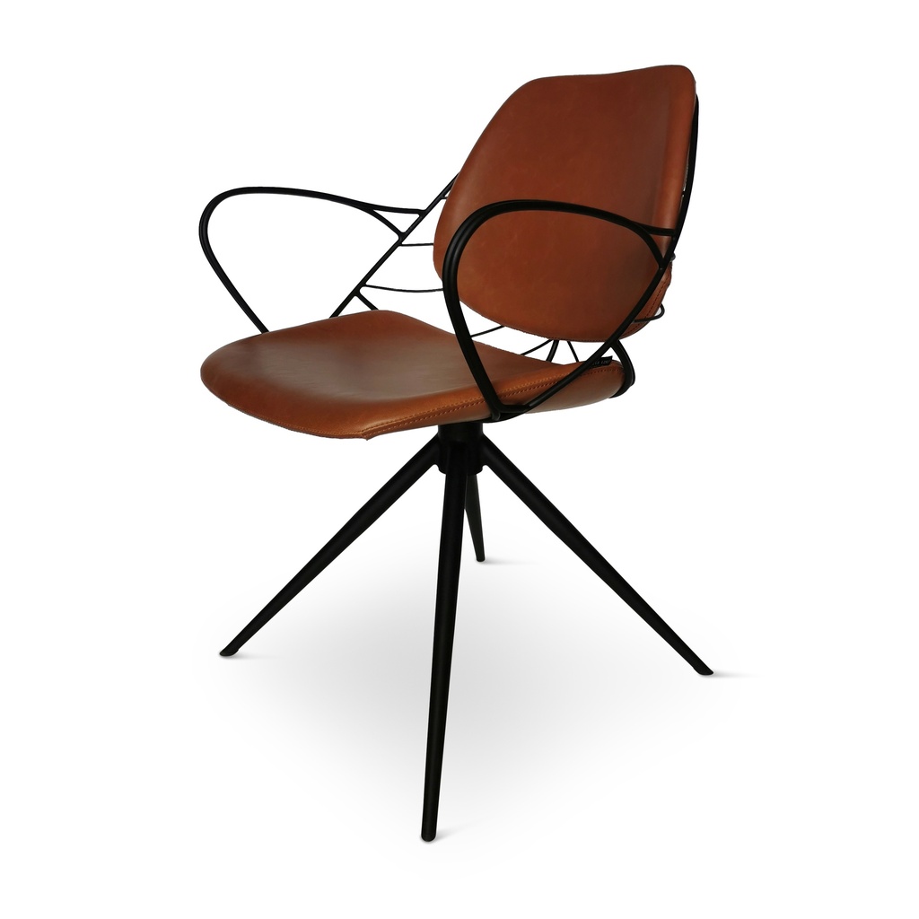 Fauteuil repas Rafael pivotant gris clair