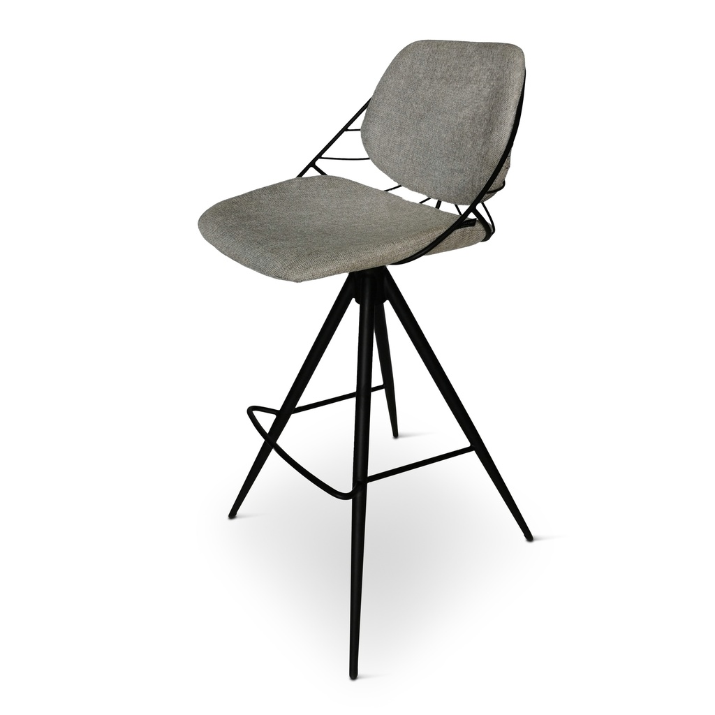 Chaise de bar Rafael gris clair