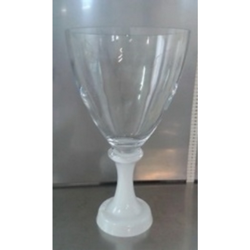 Photophore sur pied blanc