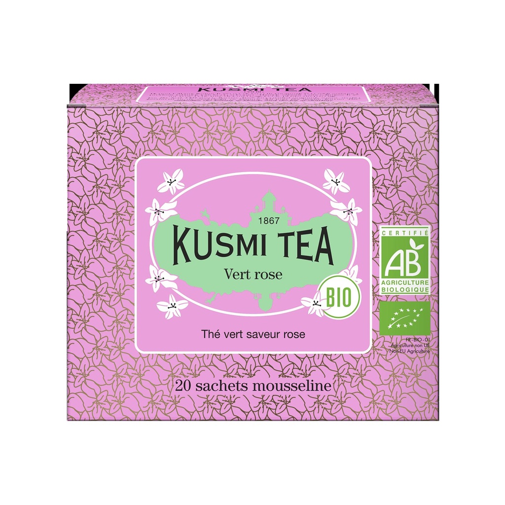 Vert Rose Bio - Etui 20 sachets mousseline - 40gr