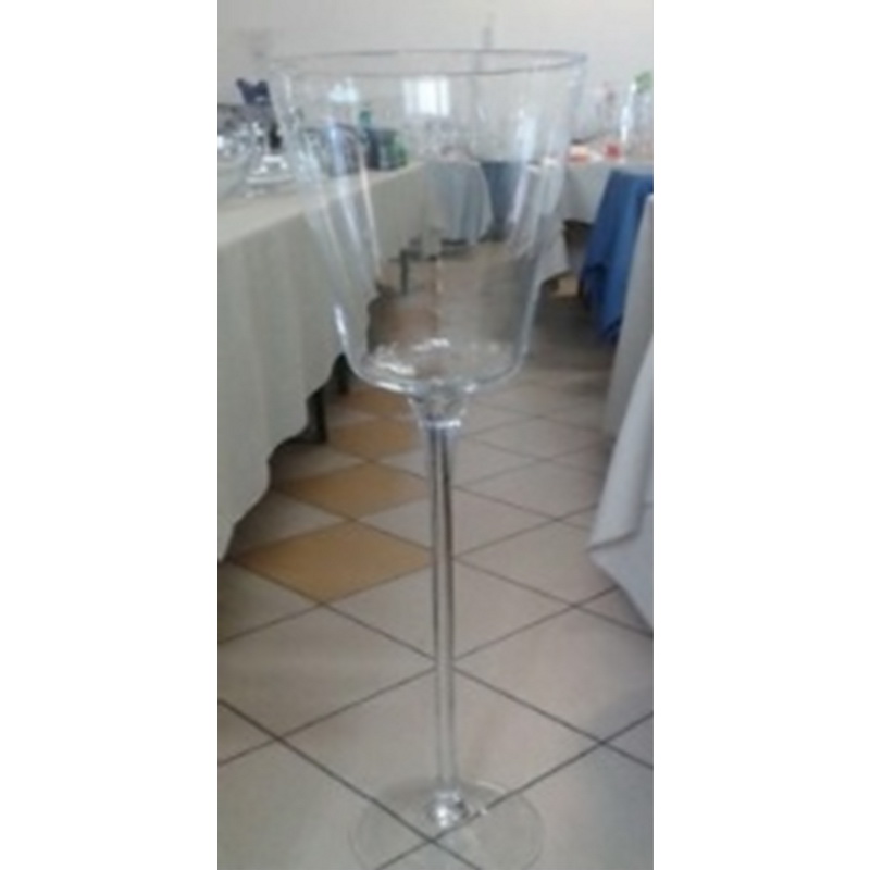 Photophore  verre  sur pied