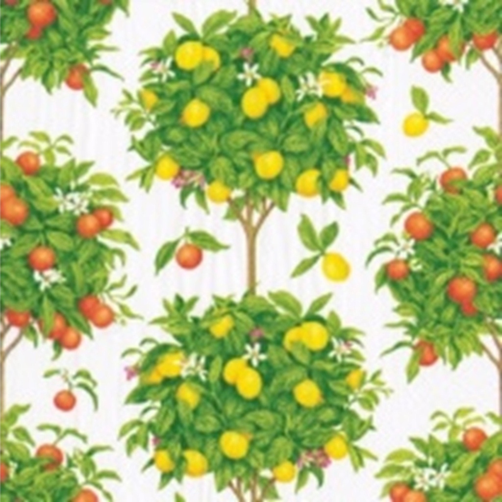 Serviette Lunch Citrus topiarie