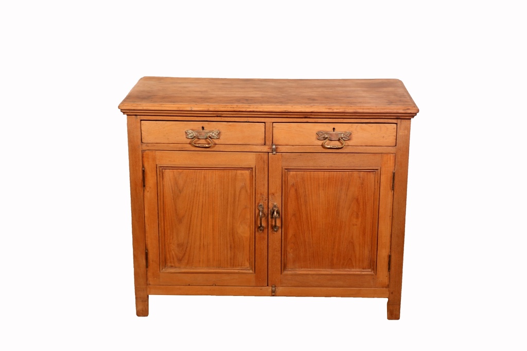 Sideboard 2 tiroirs et 2 portes en teck ancien