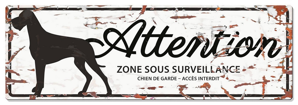 Plaque de garde DANOIS blanc 40x13.5 cm