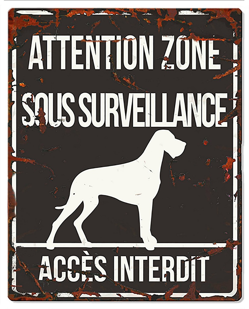 Plaque de garde DANOIS noir 20x25cm