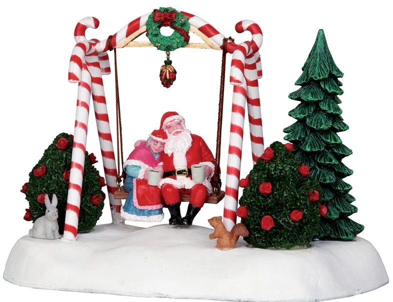 Père Noël sur la balancelle