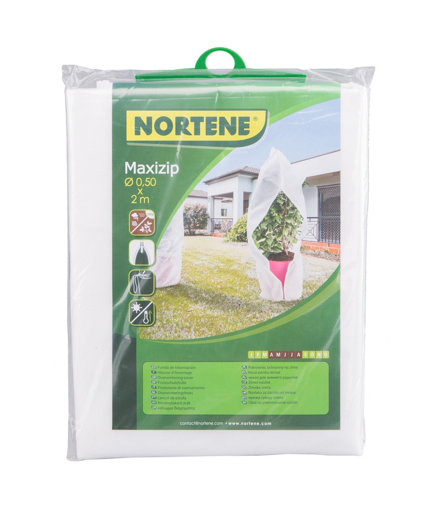 MAXI ZIP Housse d'hivernage plante  pot avec zip 100g/m²