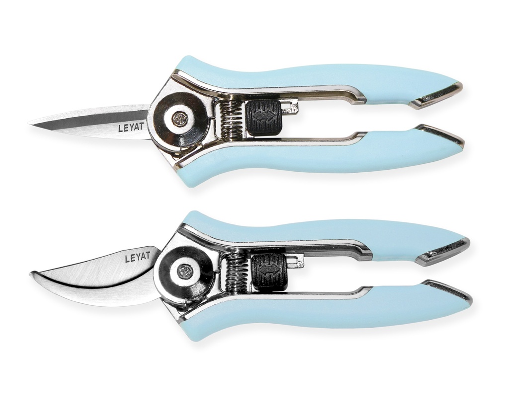 Duo sécateurs Happy Line Bleu pale